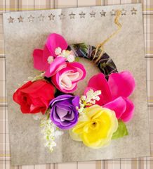リース フラワーソープ 花飾り