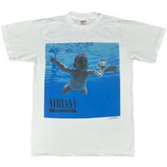 【土日も発送】 ニルヴァーナ NIRVANA NEVER MIND ネバーマインド ヴィンテージ 復刻 ロックTシャツ Tシャツ バンドTシャツ  メンズ レディース ウォッシュ加工 ホワイト 白