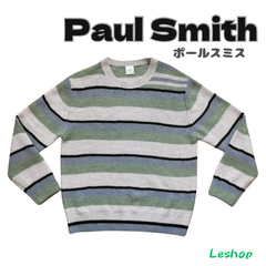 Paul Smith　ポールスミス/"Honeycomb"ボーダークルーネックニット/Lサイズ/メンズ