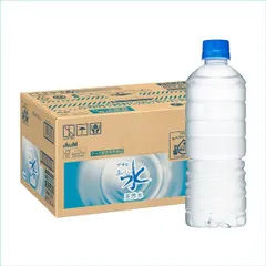 訳あり アサヒ おいしい水 天然水 ラベルレスボトル 600ml×24本入 おいしい水 ミネラルウォーター 天然水 1ケース シール跡あり 箱汚れ【北海道/沖縄/離島発送不可】