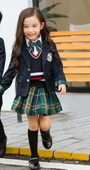 キッズ 子供服 女の子 120cm 制服 フォーマル スーツ 女児 卒業式 卒園式 子供スーツ 入学式 入園式 小学生 5点セット フォーマル ジャケット スカート リボン チェック柄 可愛い dt028w3