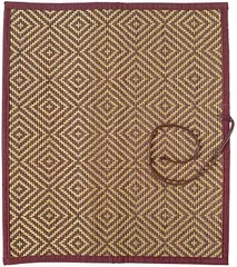 SENYON(センヨン) 菱形柄 書道 竹製 筆巻き ポケットとフェルト付き 筆入れ 36cmx30cm(36cmx30cm)