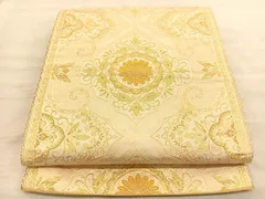 平和屋着物◎六通柄袋帯　正倉院文　金糸　正絹　逸品　BAAT3257du