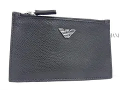 ■新品■未使用■ EMPORIO ARMANI エンポリオアルマーニ レザー フラグメントケース コインケース カード入れ 小銭入れ ブラック系 BG8111のサムネイル