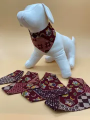 犬猫用バンダナ　フクロウ柄　ハンドメイド