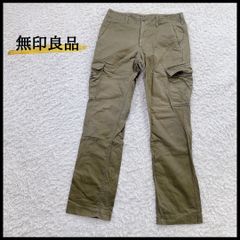 メンズ79×85 無印良品 ボトムス カーキ B品 訳あり品 パンツ カジュアルパンツ シンプル チノパン 無地 ポケット 綿100％ 無印【11595】
