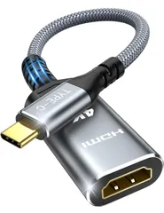 ★Highwings USB C - HDMI 変換アダプタ 約0.3M 4K@60Hz Type-C 変換アダプタ タイプC 変換コネクター [Thunderbolt 3 / 4] スマホ 変換ケーブル USB C端子からHDMIメス