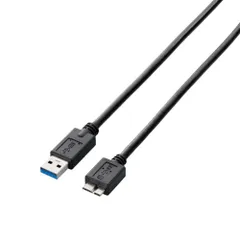 エレコム USB3.0ケーブル A-microBタイプ スタンダード 1.5m ブラック USB3-AMB15BK （1点）