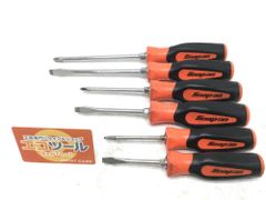 【中古品】〇Snap-on/スナップオン ソフトグリップハンドルドライバー 8本セット オレンジ SGDX80BO [ITUVL5ODVBPS] [エコツール豊田インター店][M01]