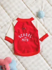 【KOR170690L】ペット用 犬用 野球 ジャンパー Lサイズ レッドのサムネイル