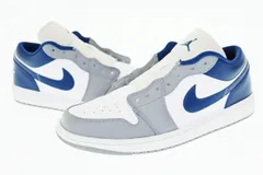 ナイキ NIKE WMNS AIR JORDAN 1 LOW Grey and Blue ウィメンズ エアジョーダン1 ロー DC0774-042 27.5 グレー ブルー ブランド古着ベクトル 中古▲■250325