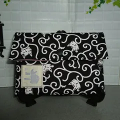 御朱印帳袋・マルチケース　唐草猫黒　小１冊