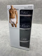 X AY25082505 カルバンクライン メンズ ストレッチボクサー 3枚組 S ブラック
