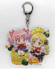 【中古】キーホルダー 鹿目まどか＆巴マミ ご当地限定イラスト アクリルチャーム 「魔法少女まどか☆マギカ10(展)」 愛知限定