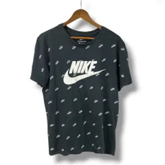 NIKE ロゴ総柄 ナイキ Tシャツ 黒 ブラック 古着 Plus-No.251