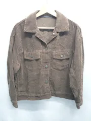 ◇ ⊆ ユニクロ コーデュロイ 長袖 リラックス ジャケット サイズXL ブラウン系 レディース E  【1507160001100】