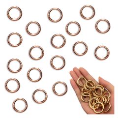 カラビナ 丸 ゴールド KC金 25ｍｍ 20個 サークル リング 金具 キーリング キーホルダー  リングショルダー アクセサリー ハンドメイド パーツ BD4181