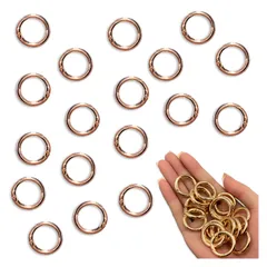 カラビナ 丸 ゴールド KC金 25ｍｍ 20個 サークル リング 金具 キーリング キーホルダー  リングショルダー アクセサリー ハンドメイド パーツ BD4181