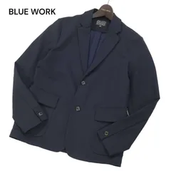 BLUE WORK トゥモローランド コットンリネン 紺ブレザー S TOMORROWLAND - BLUE WORK トゥモローランド コットンリネン 紺