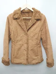 ◇ ⊇ Aylesbury アリスバーリー 裏ボア スウェード調 長袖 ジャケット サイズ9 キャメル系 レディース P  【1408200033665】