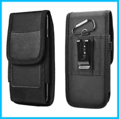 【在庫処分】BTtime スマホポーチ 腰 ベルトケース 縦型 黒 5.5-6.9インチ メンズ/レディース兼用 持ち運びに便利 携帯ポーチ 小物収納 iPhone/Galaxy/Noteなど全機種対応用