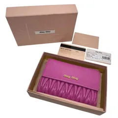 お値下げ中【正規品】miu miu マテラッセレザー折り財布 miu MIUMIU ミュウミュウ 二つ折り財布 MATELASSE マテラッセ