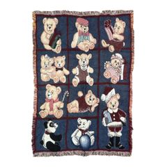 希少】推定80's〜90'svintage teddy bear ラグマット - メルカリ