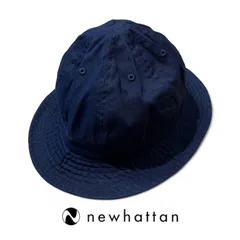 【newhattan】新品 正規 送料無料 ニューハッタン コットン メトロハット バケットハット ネイビー 新品未使用 S/M L/XL 2サイズ 男女兼用 ユニセックス