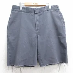 W37/古着 ディッキーズ Dickies ショート ワーク パンツ ショーツ メンズ グレー 25jun25 中古 ボトムス 短パン ショーパン