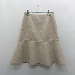 ◇ ⊇ ROPE PICNIC ロペピクニック ひざ丈 フレア スカート サイズ38 ベージュ系 レディース E  【1501160004949】