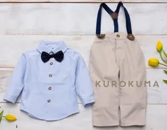 フォーマルスーツ　ブルーストライプ　結婚式　子供　男の子　入園式