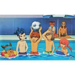 【中古】ブックカバー・しおり(キャラクター) 集合(7人/プール/描き下ろし) 「イナズマイレブンGO ストーンペーパーブックカバーコレクション」