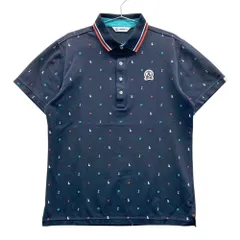 サイズ：L AND PER SE アンパスィ  半袖ポロシャツ  ネイビー系 [240101537015] ゴルフウェア メンズ ストスト