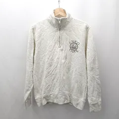 ◇ ⊇ Champion チャンピオン ワンポイント 長袖 ハーフジップトレーナー サイズS グレー系 メンズレディース E  【1506230032990】