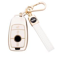 新品 [PIMOHI] メルセデス ベンツ キーケース benz AMG Aクラス Bクラス Cクラス Eクラス GLクラス GLB GLC GLE スマートキーケース キーカバー キーホルダー レザー調TPU製 キズ防止