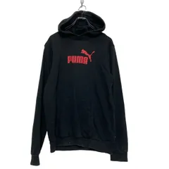PUMA ロゴ スウェット パーカー XXL ビッグサイズ プーマ ブラック プルオーバー 古着卸 アメリカ仕入 a608-5077