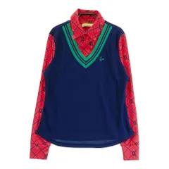 サイズ：40 VIVA HEART ビバハート  長袖レイヤードポロシャツ  レッド系 [240101433491] ゴルフウェア レディース ストスト