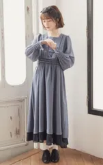 ワンピース Pleats collar Chiffon Dress Pleats collar Chiffon Dress