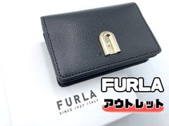 127)FURLA フルラ 名刺入れ カードケース ブラック 箱付 大容量