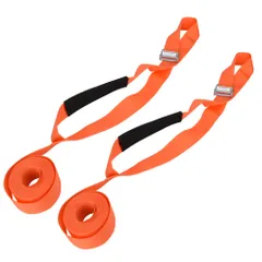 新品 【引っ越し業者推奨】 運搬ベルト 一人用 引っ越し 大掃除 模様替え 家具家電 段ボール キャリーベルト 耐荷重約200kg 2本セット オレンジ