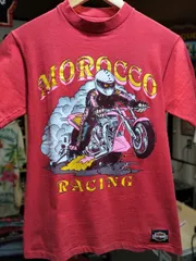 【USA製】90's 「HARLEY-DAVIDSON」 半袖Tシャツ レッド MOROCCO RACING