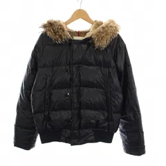【新品未使用タグ付き】MONCLER エルミファー フォックスファー　TG2　黒 安心の直営店買付】モンクレール Khloe ファーダウン 2色