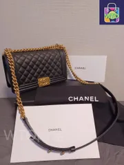 CHANELボーイシャネル キャビアスキン 黒 ショルダーバッグ-WTO輸入1