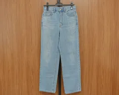 [SJni]  GU　gu　ジーユー　デニムパンツ　ジーンズ　ハイウエスト　ハイライズ　ストレート　レディース　 ブルー