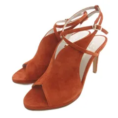 銀座かねまつ GINZA Kanematsu ストラップサンダル スエードレザー 本革 23.5cm 赤茶 レッドブラウン ハイヒール /UO