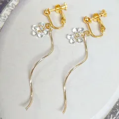 ハンドメイド イヤリング クリスタルビーズ