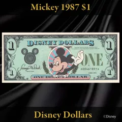 ☆希少初版連番　折なし美品☆DisneyDollars ディズニーダラー　87 2025年最新】ディズニー ドル 1987の人気アイテム - メルカリ