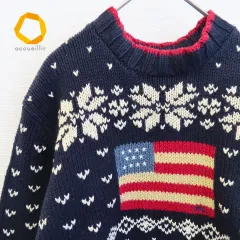 ポロスポーツ POLOSPORTS ラルフローレン ヴィンテージ ニット セーター 星条旗 803499