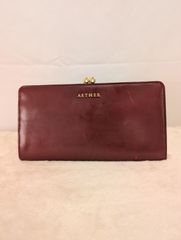 AETHER 長財布 コードバン がま口 エーテル 保存袋付