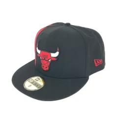 美品 NEW ERA ニューエラ  シカゴブルズ キャップ  ブラック/レッド 59FIFTY ポリエステル メンズ　240001097356